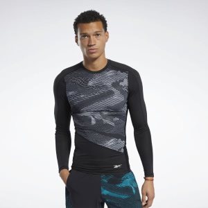 Reebok Graphic Compression T Shirt Herren - Schwarz - DE 910-GUP